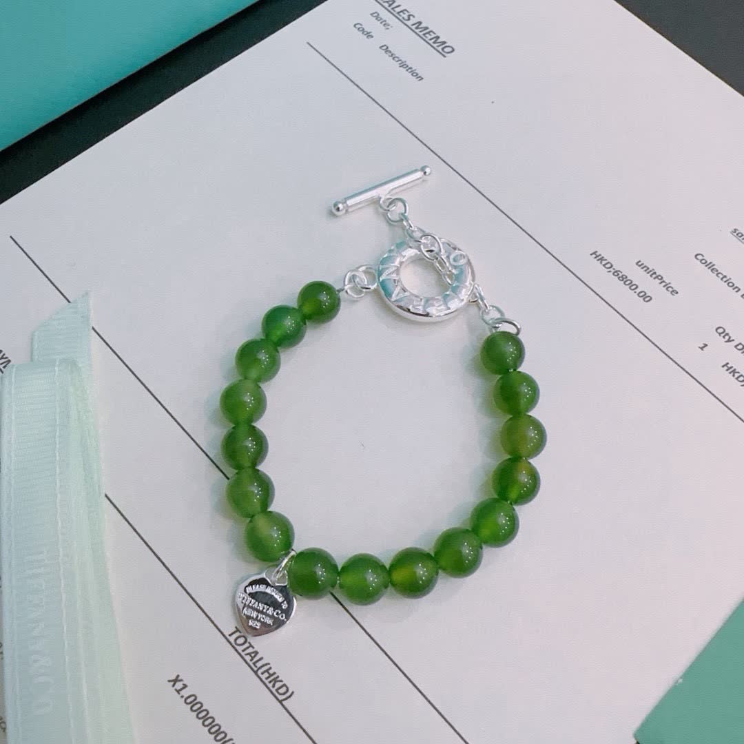 Tiffany & Co. Green Bead Bracelet Tiffany & Co. Green Bead Bracelet